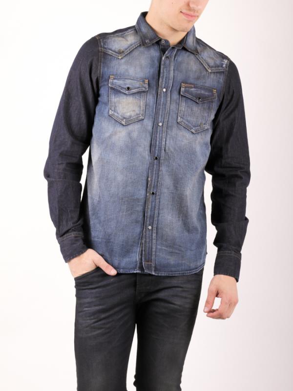Košile Diesel NEW-SONORA CAMICIA Modrá