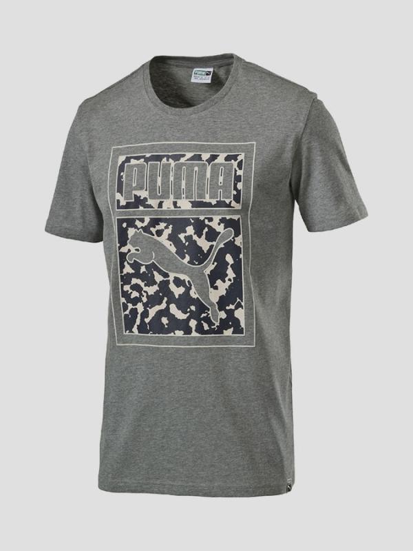 Tričko Puma Brand Tee Medium Gray Heather Šedá