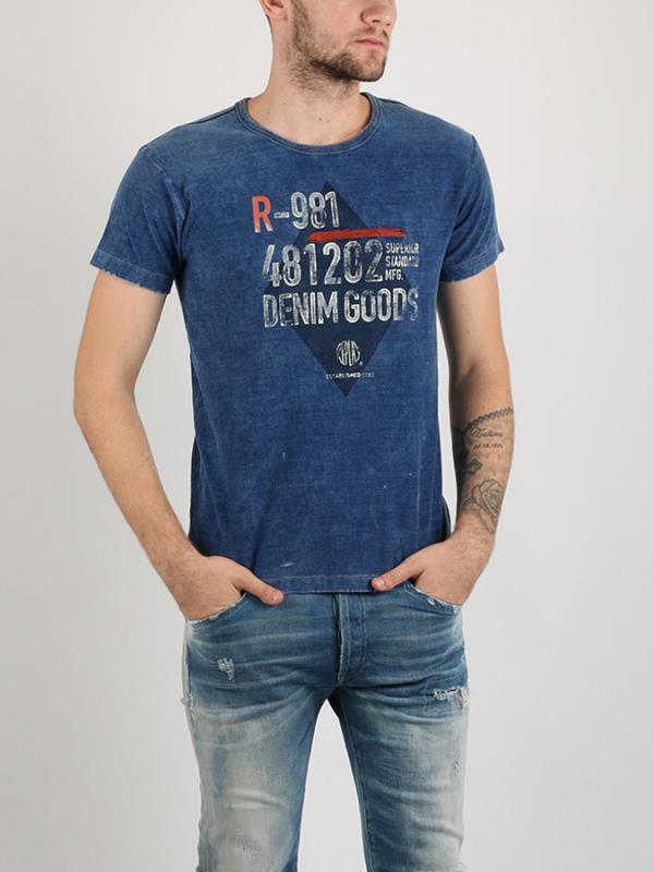 Tričko Replay INDIGO JERSEY Modrá