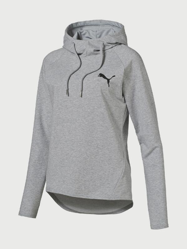Mikina Puma ACTIVE ESS Hooded Cover up W Šedá
