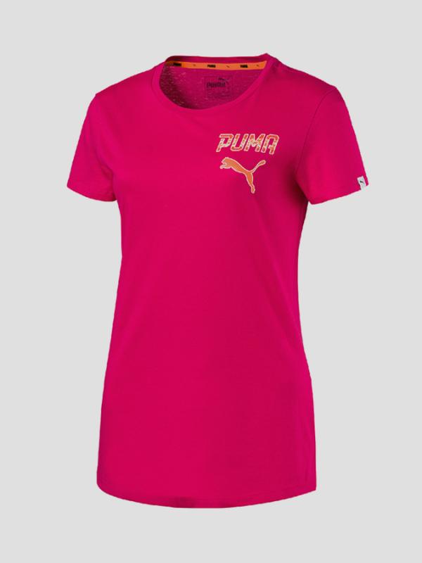 Tričko Puma ATHLETIC Tee W BRIGHT ROSE Růžová