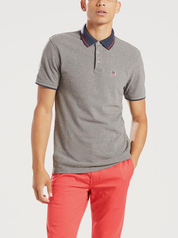 Tričko LEVI'S Breaker Logo Polo Sportswear Polo Mediu Šedá