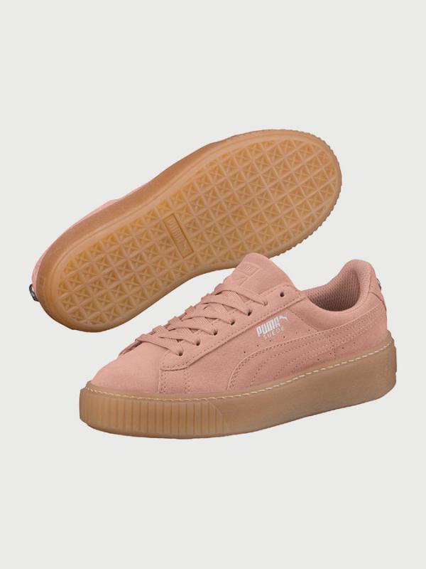 Boty Puma Suede Platform Jewel Jr Růžová