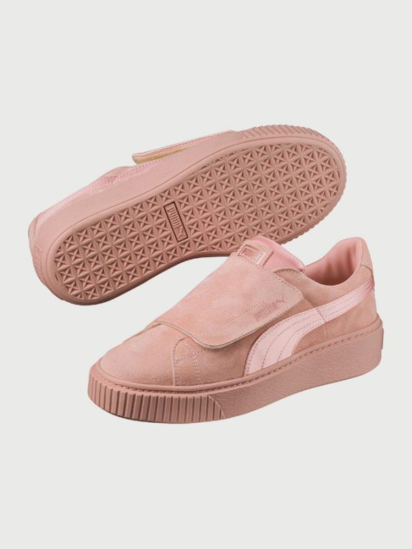 Boty Puma PlatformStrap Satin EP Wn s Růžová