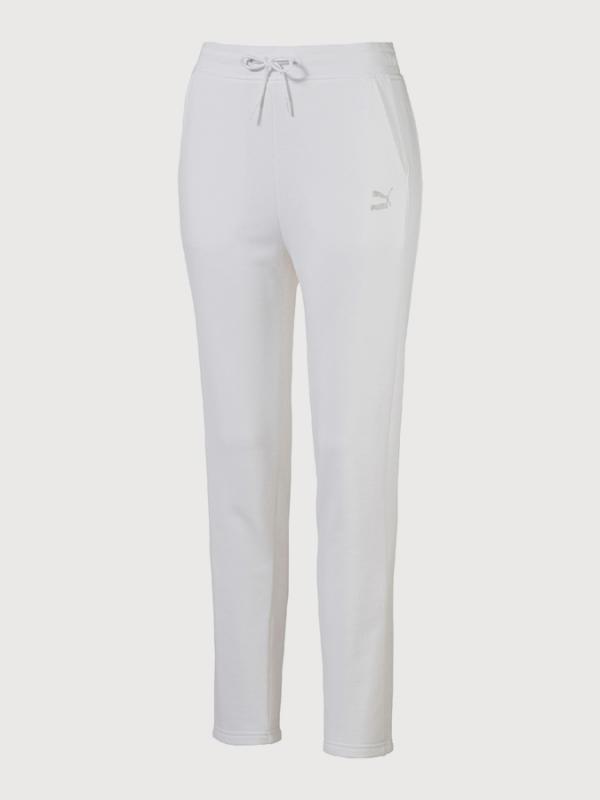 Tepláky Puma Classics Logo Pant,open hem Bílá