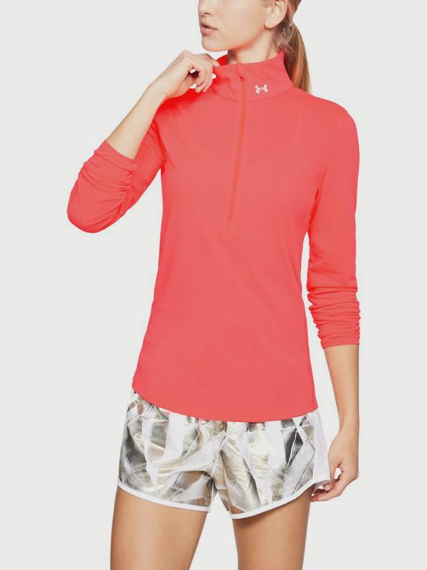 Tričko Under Armour Threadborne Streaker Hlf Zp Růžová
