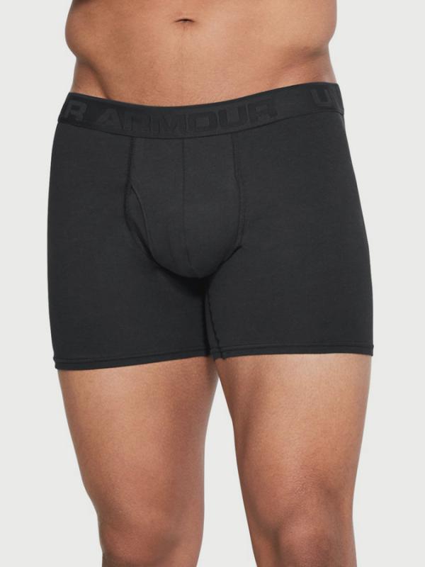 Boxerky Under Armour Threadborne Natural 6 In Černá