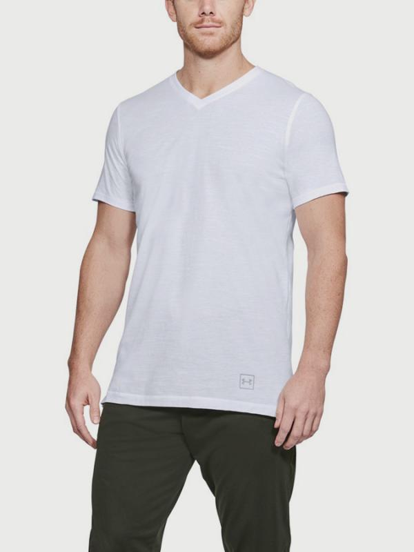 Tričko Under Armour Sportstyle Core V Neck Tee Bílá