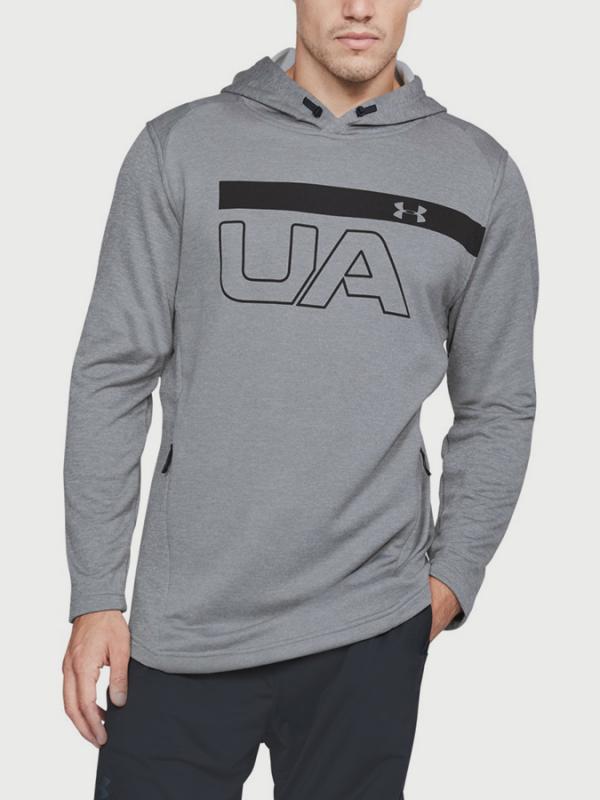 Mikina Under Armour Tech Terry Po Graphic Hoodie Šedá