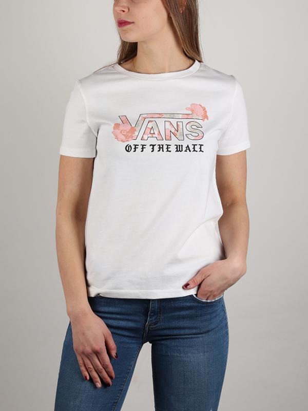 Tričko Vans Wm Poppy Dream Basic White Bílá