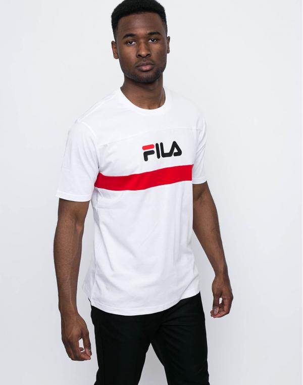 Logo tee Fila Aaron Bright White