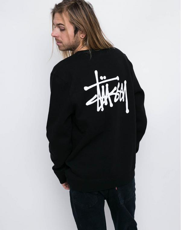 Stussy Basic Crew Black L