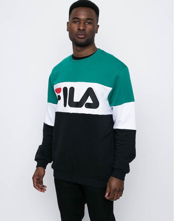 Fila Straight Blocked Black-Bright White-Shady Glade XL