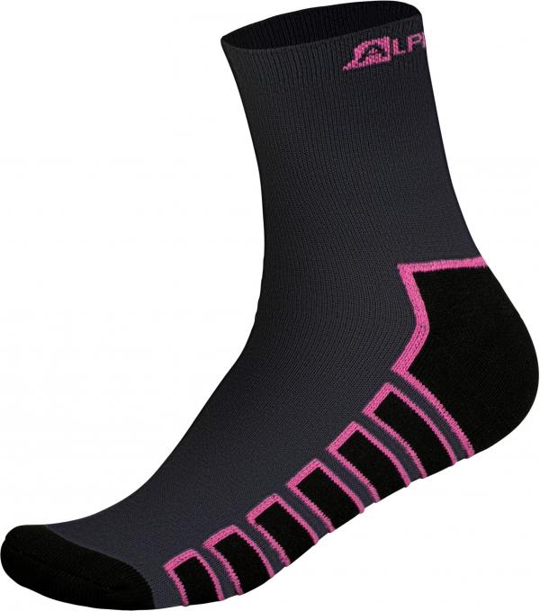 ALPINE PRO ADRON RŮŽOVÁ / FIALOVÁ Unisex Ponožky M