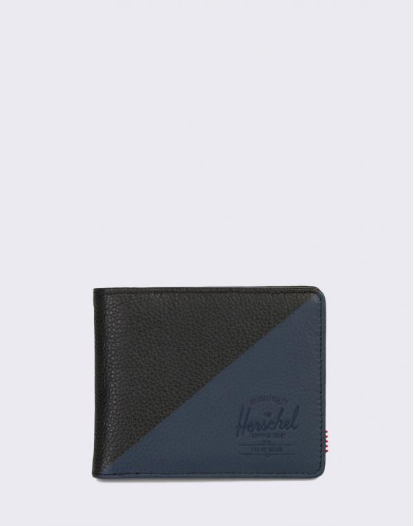 Herschel Supply Hank Leather RFID Black/Peacoat