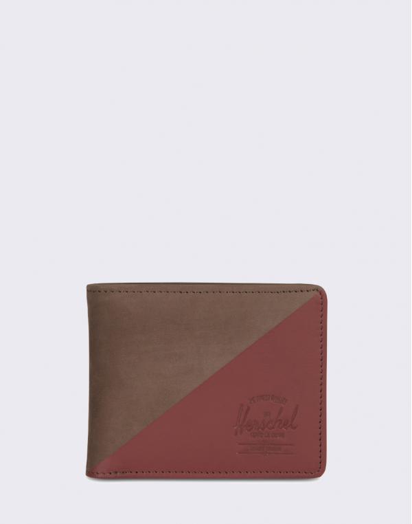 Herschel Supply Hank Leather RFID Brown/Brick Red