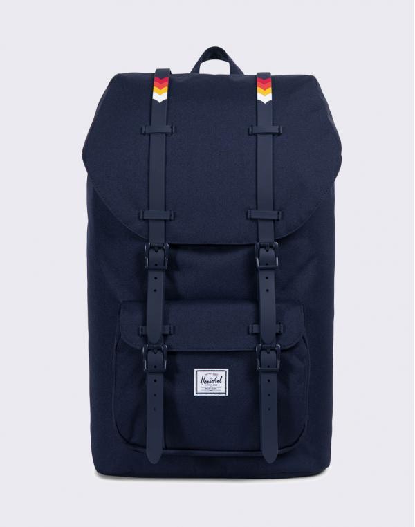 Herschel Supply Little America Peacoat/Rainbow Chevron Rubber