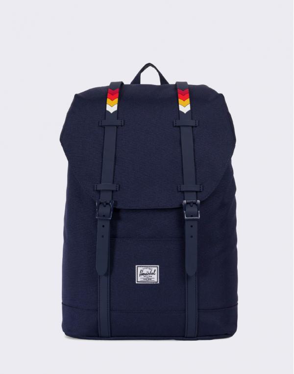 Herschel Supply Retreat Mid-Volume Peacoat/Rainbow Chevron Rubber
