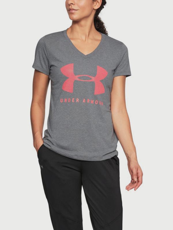 Tričko Under Armour Tborne Train Grph Twist SSv Šedá