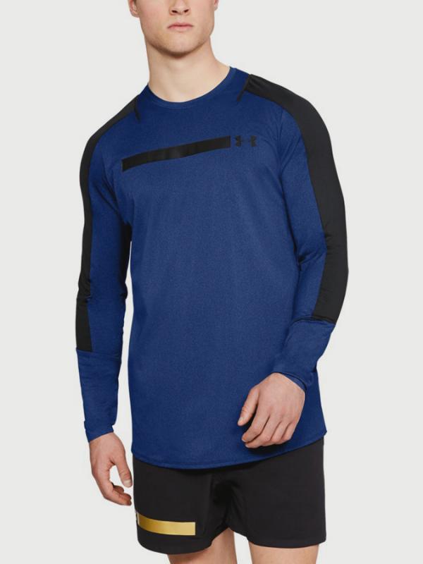 Tričko Under Armour Perpetl Fitted LS Modrá