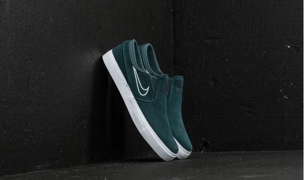 Nike SB Zoom Stefan Janoski Slip-On Deep Jungle/ Barely Grey-White