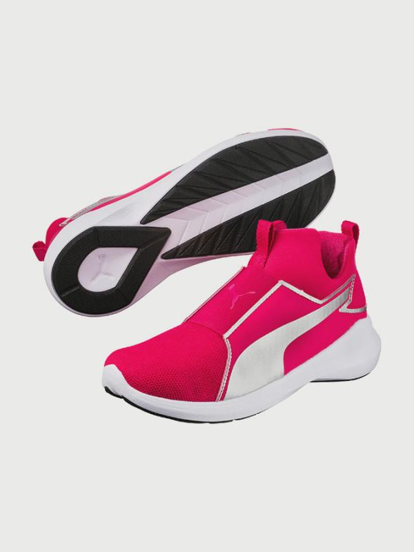 Boty Puma Rebel Mid Gleam Jr Růžová