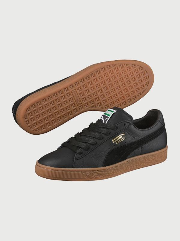 Boty Puma Basket Classic Gum Deluxe Černá