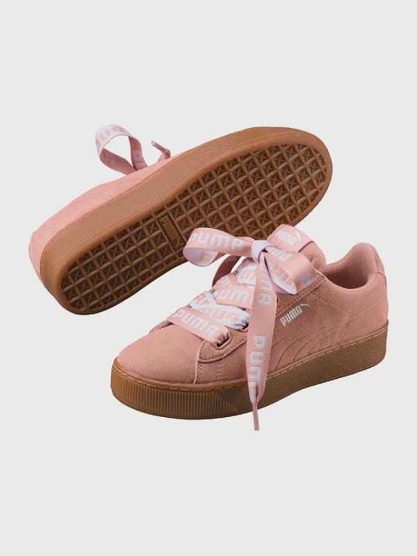 Boty Puma Vikky Pltfm Ribbon Bold Růžová