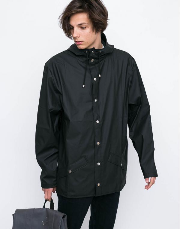 Rains Glossy Jacket 01 Black L/XL