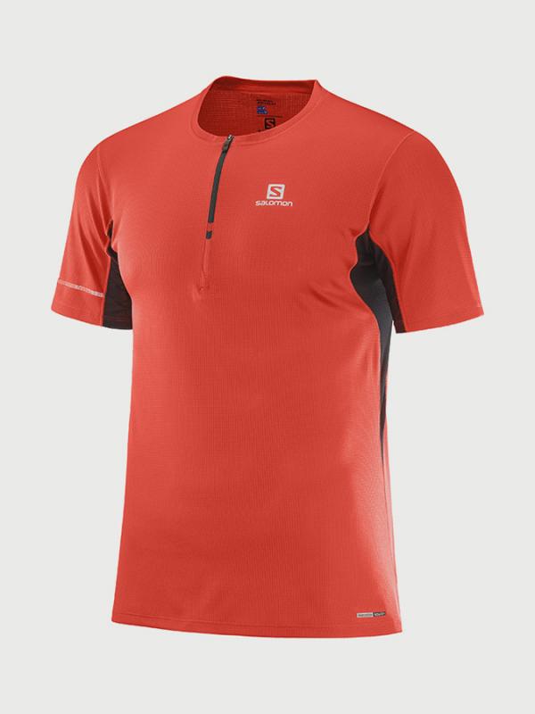 Tričko Salomon Agile Hz Ss Tee M Oranžová