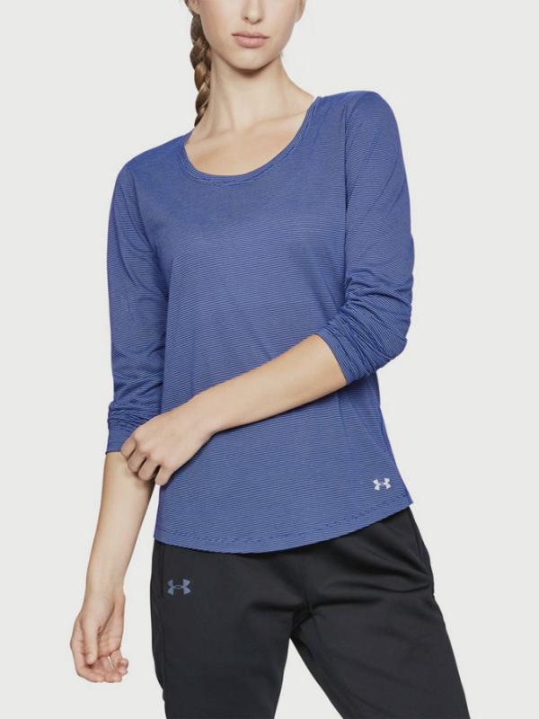 Tričko Under Armour Threadborne Streaker Long Sl Modrá