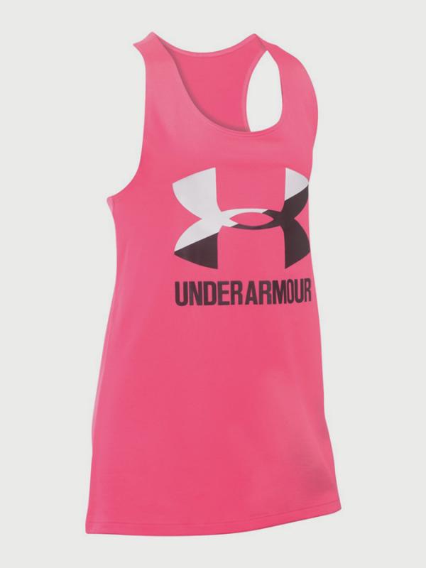 Tílko Under Armour Big Logo Slash Tank Růžová