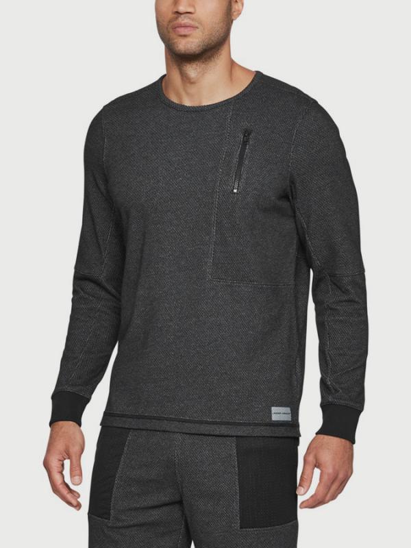 Mikina Under Armour Pursuit Block Fleece Crew Černá