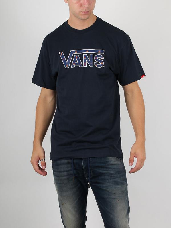 Tričko Vans M CLASSIC LOGO NAVY/TRUE NATIV Modrá