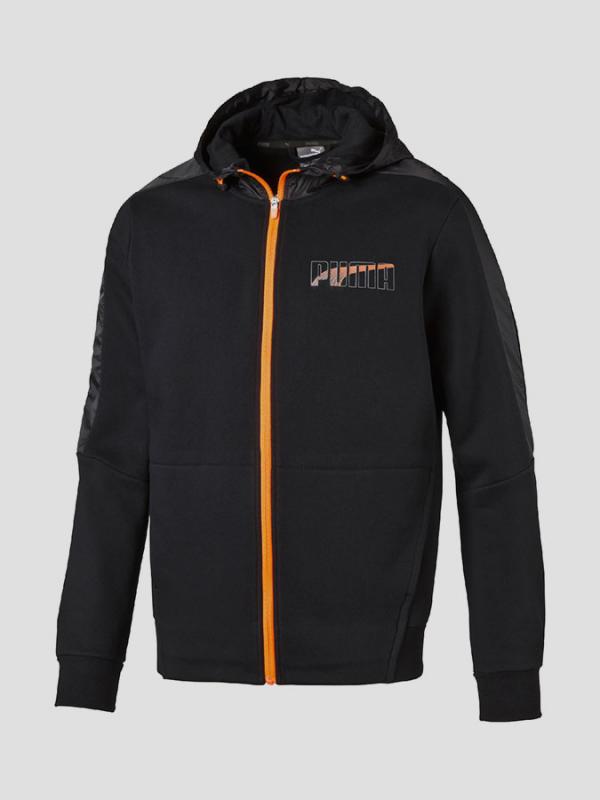 Mikina Puma LUX FZ Hoody FL Cotton Black Černá