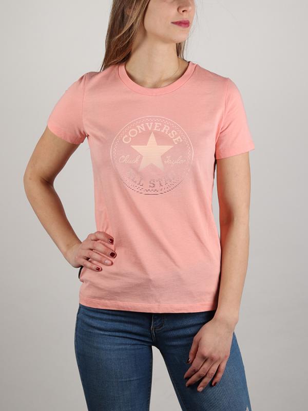 Tričko Converse Clear Foil Chuck Patch C Tee Růžová