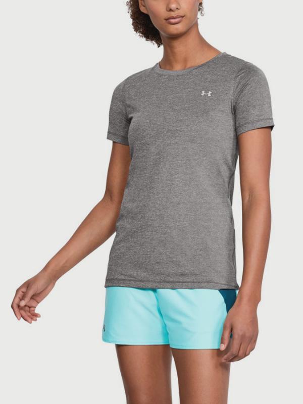 Tričko Under Armour Heatgear SS Šedá