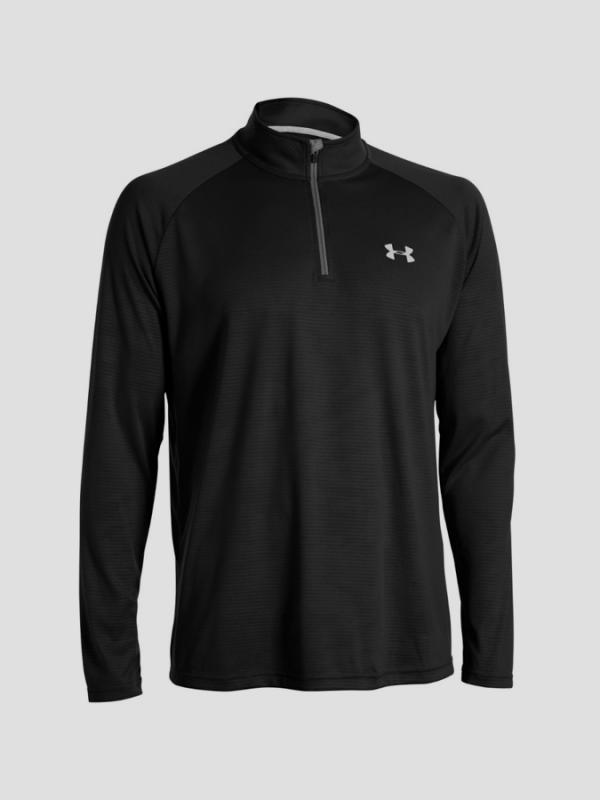 Tričko Under Armour Tech 1/4 Zip Černá