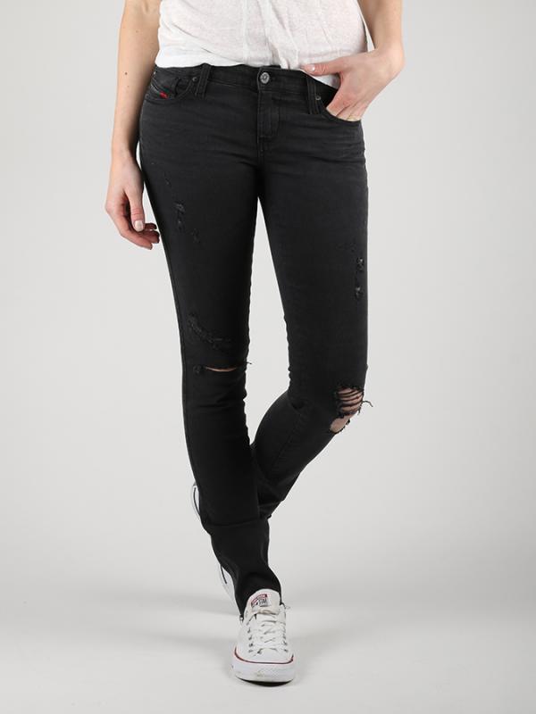 Džíny Diesel Skinzee-Low L.32 Pantaloni Černá