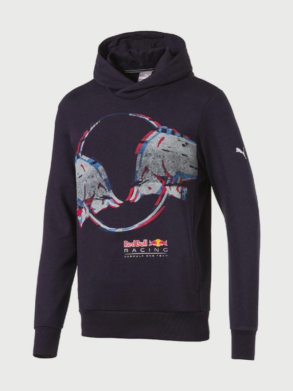 Mikina Puma RBR Double Bull Hoodie Modrá
