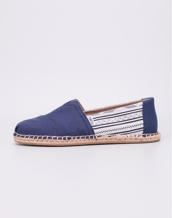 Toms Blanket Stitch Alpargata Cadet Blue / Ethnic Tribal 45