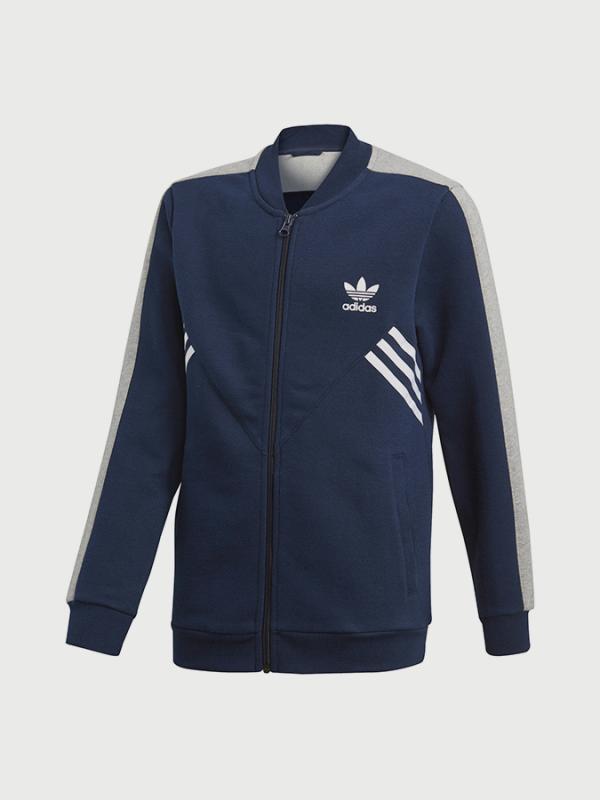Mikina adidas Originals J M Fl Fl Sst Modrá