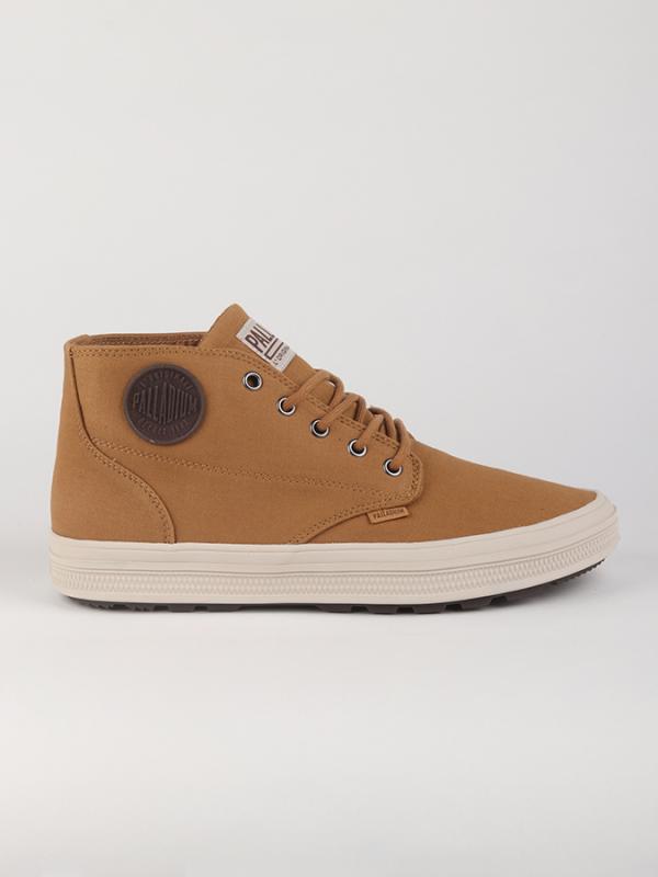 Boty Palladium Sub Mid Cvs M-Bone Brown/Birch Hnědá