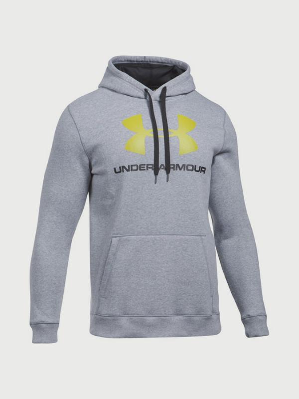 Mikina Under Armour Rival Fitted Graphic Hoodie Šedá