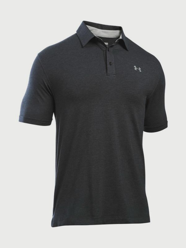 Tričko Under Armour Charged Cotton Scramble Polo Černá