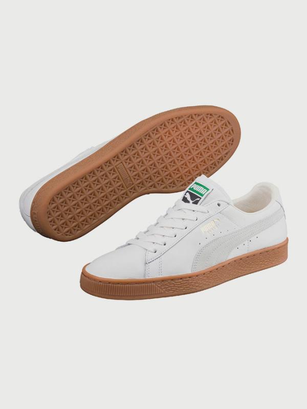 Boty Puma Basket Classic Gum Deluxe Bílá