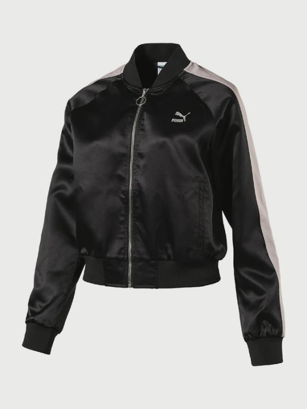 Mikina Puma En Pointe Satin T7 Jacket Černá