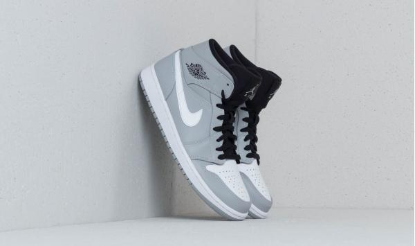 Air Jordan 1 Mid Wolf Grey/ White-Black
