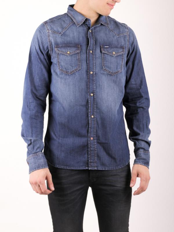 Košile Diesel NEW-SONORA CAMICIA Modrá