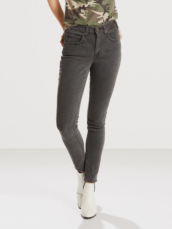 Džíny LEVI'S 721 Vintage High Skinny Black Widow Šedá